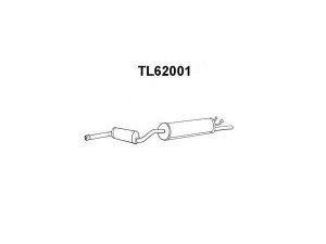 VENEPORTE TL62001 galinis duslintuvas 
 Išmetimo sistema -> Duslintuvas
172590, 172592, 49138807