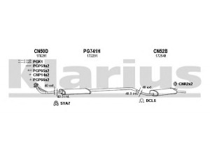 KLARIUS 630334U išmetimo sistema