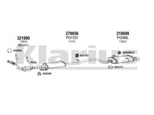 KLARIUS 630829E išmetimo sistema 
 Išmetimo sistema -> Išmetimo sistema, visa