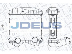 JDEUS 817M40A tarpinis suslėgto oro aušintuvas, kompresorius 
 Variklis -> Oro tiekimas -> Įkrovos agregatas (turbo/superįkrova) -> Tarpinis suslėgto oro aušintuvas
0003007V002, 0003007V002000000