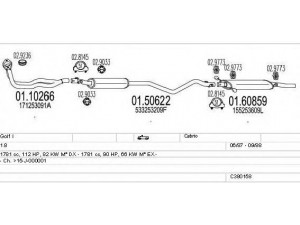 MTS C380158002960 išmetimo sistema 
 Išmetimo sistema -> Išmetimo sistema, visa