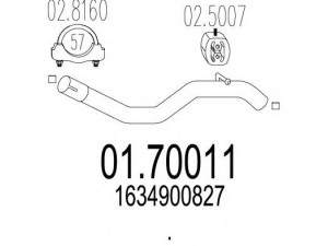 MTS 01.70011 išleidimo kolektorius 
 Išmetimo sistema -> Išmetimo vamzdžiai
1634900827