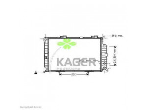 KAGER 31-3570 radiatorius, variklio aušinimas 
 Aušinimo sistema -> Radiatorius/alyvos aušintuvas -> Radiatorius/dalys
2205001403