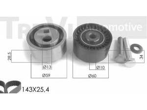 TREVI AUTOMOTIVE KD1001 paskirstymo diržo komplektas 
 Techninės priežiūros dalys -> Papildomas remontas