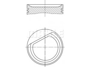 MAHLE ORIGINAL 001 24 01 stūmoklis 
 Variklis -> Cilindrai/stūmokliai