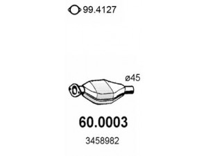 ASSO 60.0003 katalizatoriaus keitiklis 
 Išmetimo sistema -> Katalizatoriaus keitiklis
3461740, 8603151