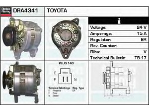 DELCO REMY DRA4341 kintamosios srovės generatorius 
 Elektros įranga -> Kint. sr. generatorius/dalys -> Kintamosios srovės generatorius
110563