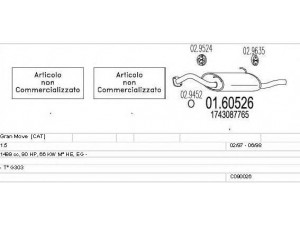 MTS C090026001396 išmetimo sistema 
 Išmetimo sistema -> Išmetimo sistema, visa