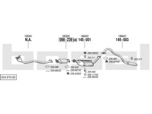 BOSAL 034.970.92 išmetimo sistema 
 Išmetimo sistema -> Išmetimo sistema, visa