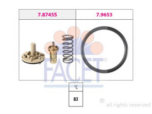 FACET 7.8745 termostatas, aušinimo skystis 
 Aušinimo sistema -> Termostatas/tarpiklis -> Thermostat