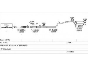 MTS C100589013308 išmetimo sistema 
 Išmetimo sistema -> Išmetimo sistema, visa