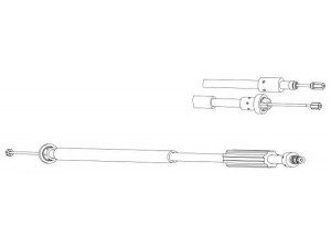 KAWE CT02165 trosas, stovėjimo stabdys 
 Stabdžių sistema -> Valdymo svirtys/trosai
4745P5, 9633826680