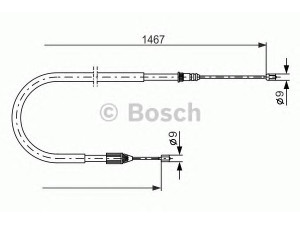 BOSCH 1 987 477 937 trosas, stovėjimo stabdys 
 Stabdžių sistema -> Valdymo svirtys/trosai
77 00 432 013