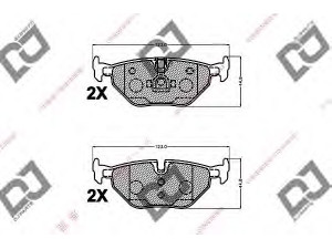 DJ PARTS BP1185 stabdžių trinkelių rinkinys, diskinis stabdys 
 Techninės priežiūros dalys -> Papildomas remontas
34211164499, 34211164501, 34214398213