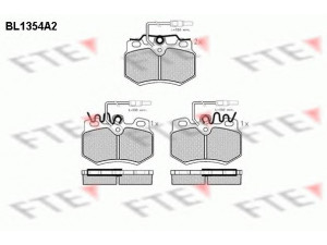 FTE BL1354A2 stabdžių trinkelių rinkinys, diskinis stabdys 
 Techninės priežiūros dalys -> Papildomas remontas
95659353