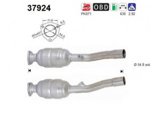 AS 37924 katalizatoriaus keitiklis 
 Išmetimo sistema -> Katalizatoriaus keitiklis
1J0254400DX, 1J0254400FX
