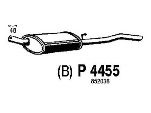 FENNO P4455 galinis duslintuvas 
 Išmetimo sistema -> Duslintuvas
852036