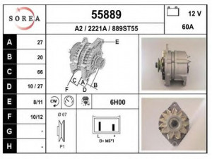 EAI 55889 kintamosios srovės generatorius 
 Elektros įranga -> Kint. sr. generatorius/dalys -> Kintamosios srovės generatorius
