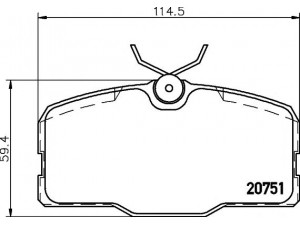 HELLA PAGID 8DB 355 007-601 stabdžių trinkelių rinkinys, diskinis stabdys 
 Techninės priežiūros dalys -> Papildomas remontas
0004204620, 0004204720, 0014200020