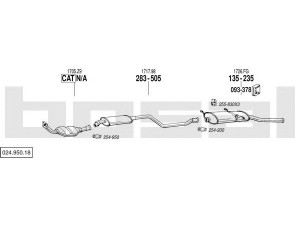 BOSAL 024.950.18 išmetimo sistema 
 Išmetimo sistema -> Išmetimo sistema, visa