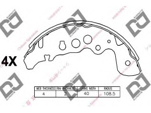 DJ PARTS BS1020 stabdžių trinkelių komplektas 
 Techninės priežiūros dalys -> Papildomas remontas
1A512638Z, 1A512638ZA, 5320065D00