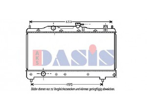 AKS DASIS 211960N radiatorius, variklio aušinimas 
 Aušinimo sistema -> Radiatorius/alyvos aušintuvas -> Radiatorius/dalys
1640002270, 1640002310