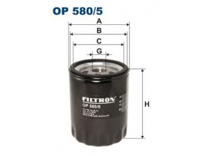 FILTRON OP580/5 alyvos filtras 
 Techninės priežiūros dalys -> Techninės priežiūros intervalai
LPX100590, LPX100590