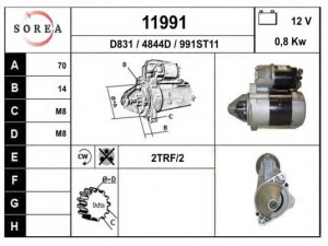 EAI 11991 starteris 
 Elektros įranga -> Starterio sistema -> Starteris