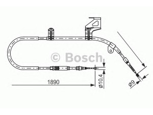BOSCH 1 987 477 804 trosas, stovėjimo stabdys 
 Stabdžių sistema -> Valdymo svirtys/trosai
3B0 609 722 F, 3B0 609 722 K, 3B0 609 722 N