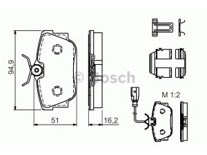BOSCH 0 986 494 529 stabdžių trinkelių rinkinys, diskinis stabdys 
 Techninės priežiūros dalys -> Papildomas remontas
7M3 698 451 F, 5M212M008AA, 7D0 698 451 B