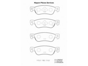 NPS I361U00 stabdžių trinkelių rinkinys, diskinis stabdys 
 Techninės priežiūros dalys -> Papildomas remontas
8-94483-223-0, 8943621530