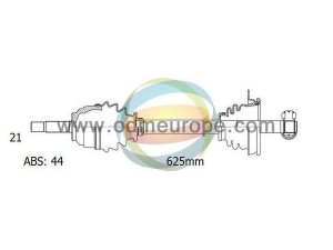 ODM-MULTIPARTS 18-291171 kardaninis velenas 
 Ratų pavara -> Kardaninis velenas
8200236091