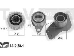 TREVI AUTOMOTIVE KD1018 paskirstymo diržo komplektas 
 Techninės priežiūros dalys -> Papildomas remontas