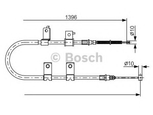 BOSCH 1 987 482 083 trosas, stovėjimo stabdys 
 Stabdžių sistema -> Valdymo svirtys/trosai
96 534 871, 96534871