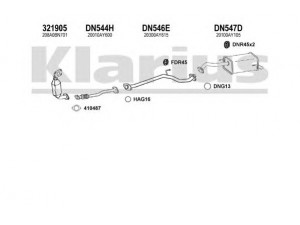 KLARIUS 270446U išmetimo sistema 
 Išmetimo sistema -> Išmetimo sistema, visa