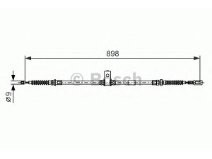 BOSCH 1 987 482 397 trosas, stovėjimo stabdys 
 Stabdžių sistema -> Valdymo svirtys/trosai
36531MB00E
