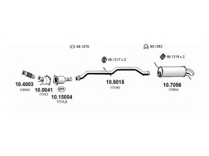 ASSO ART0435 išmetimo sistema 
 Išmetimo sistema -> Išmetimo sistema, visa