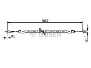 BOSCH 1 987 482 028 trosas, stovėjimo stabdys 
 Stabdžių sistema -> Valdymo svirtys/trosai
906 420 22 85, A 906 420 22 85