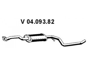 EBERSPÄCHER 04.093.82 priekinis duslintuvas 
 Išmetimo sistema -> Duslintuvas
1 495 892, 2 000 023, 6 687 394