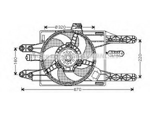 AVA QUALITY COOLING FT7549 ventiliatorius, radiatoriaus 
 Aušinimo sistema -> Oro aušinimas
46527424, 46559316, 46527424, 46559316