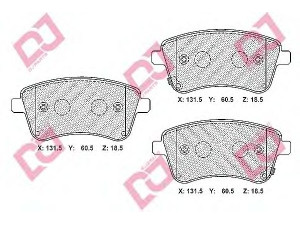 DJ PARTS BP2407 stabdžių trinkelių rinkinys, diskinis stabdys 
 Techninės priežiūros dalys -> Papildomas remontas
581011KA00, 581011PA00