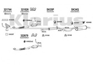 KLARIUS 931006U išmetimo sistema 
 Išmetimo sistema -> Išmetimo sistema, visa