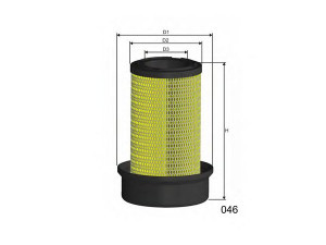MISFAT R629 oro filtras 
 Techninės priežiūros dalys -> Techninės priežiūros intervalai
0010947304, 29000580, 29000582