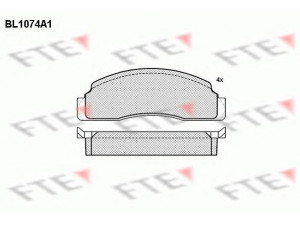 FTE BL1074A1 stabdžių trinkelių rinkinys, diskinis stabdys 
 Techninės priežiūros dalys -> Papildomas remontas
1527588, 1579804, 1579806, 1591140