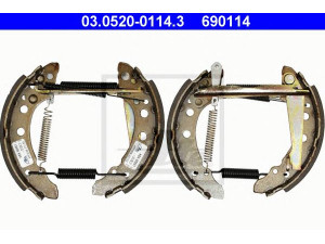 ATE 03.0520-0114.3 stabdžių trinkelių komplektas 
 Techninės priežiūros dalys -> Papildomas remontas