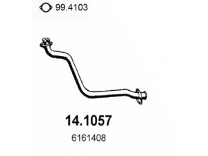 ASSO 14.1057 išleidimo kolektorius 
 Išmetimo sistema -> Išmetimo vamzdžiai
6161408, 858122, 91153568
