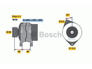 BOSCH 0 986 040 141 kintamosios srovės generatorius 
 Elektros įranga -> Kint. sr. generatorius/dalys -> Kintamosios srovės generatorius
77 00 856 247, 77 01 352 121