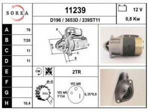 EAI 11239 starteris
77BB11000BA, 82GB11000EA