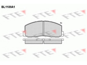 FTE BL1189A1 stabdžių trinkelių rinkinys, diskinis stabdys 
 Techninės priežiūros dalys -> Papildomas remontas
MB 277 192, MB 277 193, MB 316 757