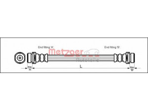 METZGER 4112526 stabdžių žarnelė 
 Stabdžių sistema -> Stabdžių žarnelės
1 064 257